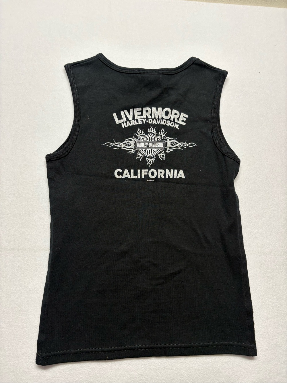 Harley-Davidson Black Rhinestone Logo Studded Tank 2007 hd - Picture 8 of 9